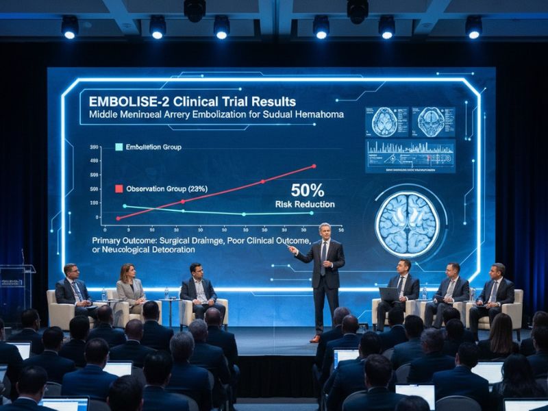 New trial shows embolization sharply lowers risk in mild subdural hematoma